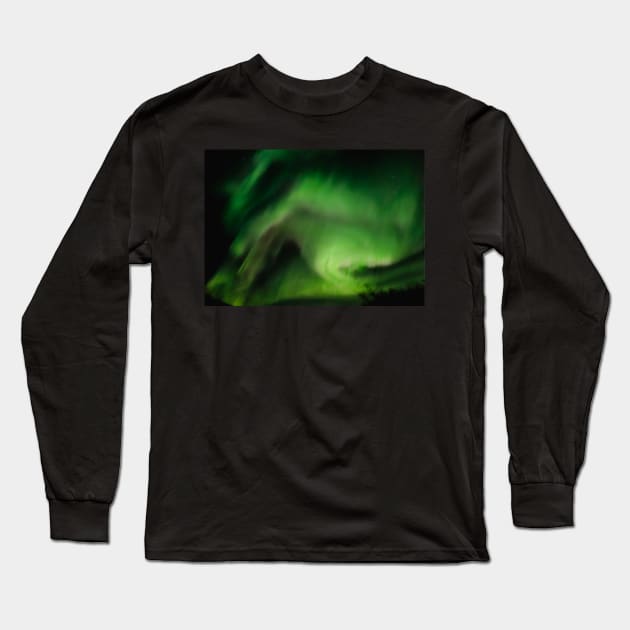 Northern Lights Long Sleeve T-Shirt by Kate-P-